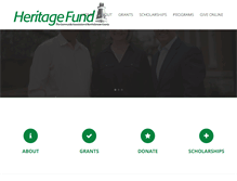 Tablet Screenshot of heritagefundbc.org